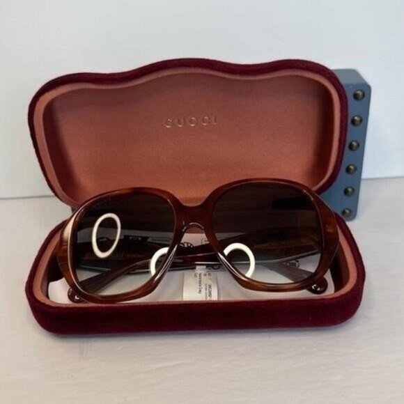 New Authentic GUCCI GG0796S-003\ Oversized Octagonal Sunglasses - Picture 5 of 13